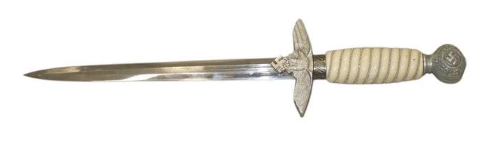 WWII Alosco Luftwaffe Officer Dagger Captured & Engraved By US Army Engineer