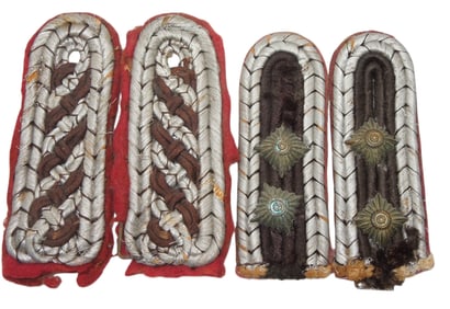 WWII German Fire Service Uniform Shoulder Boards Lot