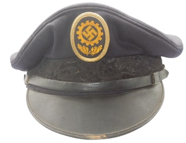 WWII DAF Deutsche Arbeitsfront German Visor Cap Hat