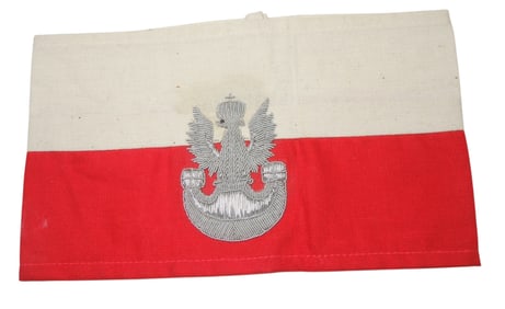 WWII Poland Resistance Polish Home Army Bullion Armband Brassard