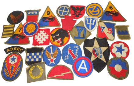 Lot WWII US Army Infantry Patches Greenback Italian Made ADSEC