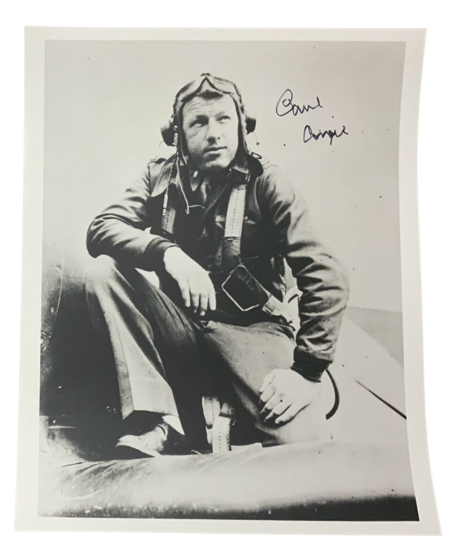 WWII Era Army Air Force Ace Pilot Paul Conger 56th Fighter Group Signed Photo: Paul Conger was born May 3, 1918 in Los Angleles, California, Paul Conger. He joined the Army Reserve and qualified as a pilot officer on July 3, 1942, at Kelly Field, Texas. Assigned to the 61st Figh