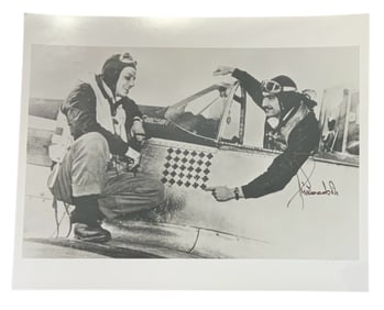 WWII Fighter Ace POW James Goodson 4th Fighter Group Signed Photo