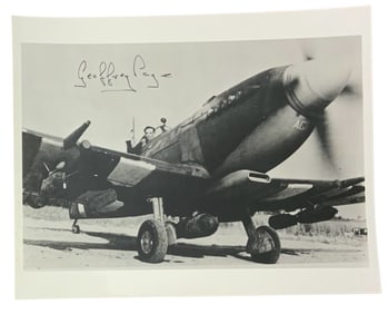WWII Fighter Pilot Ace Geoffrey Page Signed Photo Guinea Pig Club