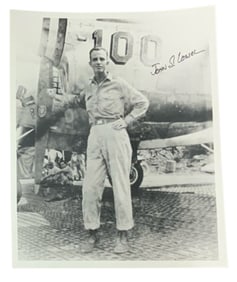WWII Double Ace John S. Loisel 5th Air Force 300+ Combat Missions Signed Photo