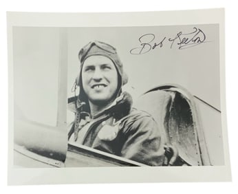 WWII Pilot AVG Flying Tigers Robert Buster Keeton Signed Photo