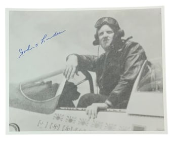 WWII Fighter Ace Pilot John Landers 14.5 Victories 9th Fighter Squadron