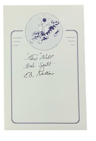 WWII Flying Tigers AVG (3) Signed Signatures Hill, Scott, Rector Book Plate