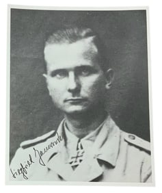 WWII Paratrooper Monte Cassino Siegfried Jamrowski Knights Cross Signed Photo