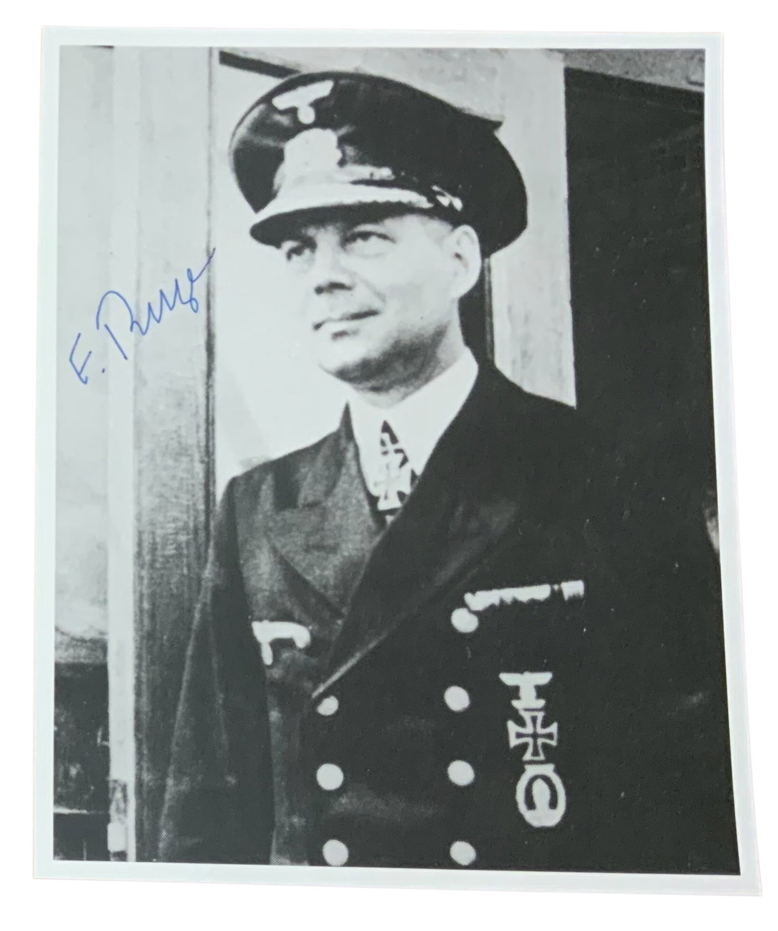 WWII German Navy Knight’s Cross Friedrich Ruge Minesweeper Flotilla Signed Photo (1 of 3)