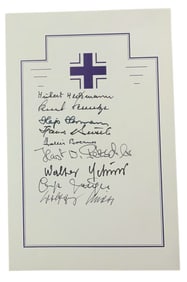 WWII Luftwaffe Pilots 9 Signed Book Plate Hermann Spate Schuck Petzschler Schulz