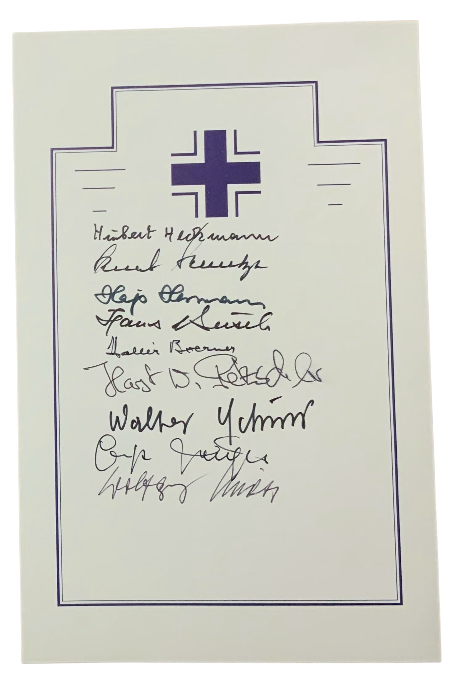 WWII Luftwaffe Pilots 9 Signed Book Plate Hermann Spate Schuck Petzschler Schulz (1 of 3)