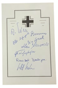 WWII German U-Boat Commanders Knight’s Cross Recipients Book Plate