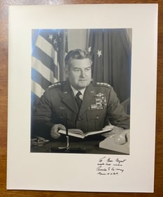 US Air Force USAF Pilot & General Curtis LeMay Signed Photo