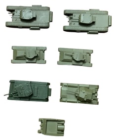 1940s WWII Era Authenticast / Comet Great Britain British Armored Tanks Metal Lot (7)