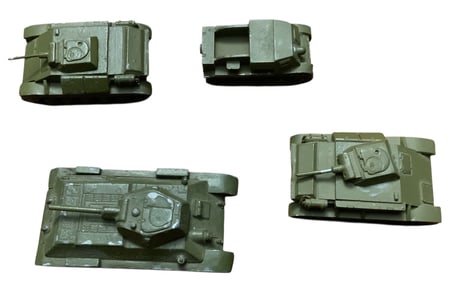 1940s WWII Era Authenticast / Comet Russia Russian Armored Tanks Metal Lot (4)