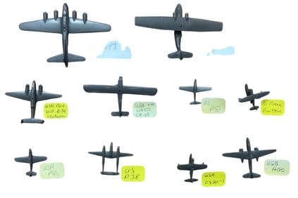 US Army Air Force & Navy Cruver WWII Aircraft Spotter Recognition Planes Lot (10) #1