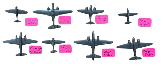 Japanese Japan Cruver WWII Aircraft Spotter Recognition Planes Lot (8)