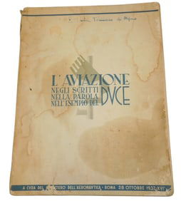 1937 WWII Italy Aviation Aeronautic Military Manual Book