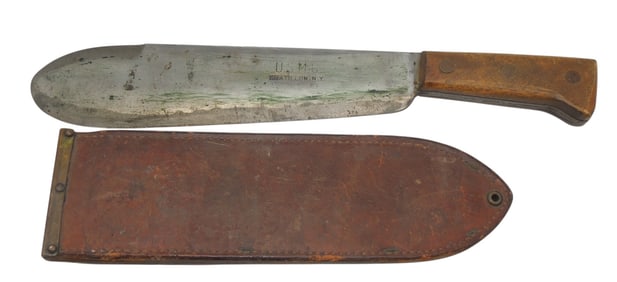 WWII USMC Marine Corps Bolo Knife & Scabbard