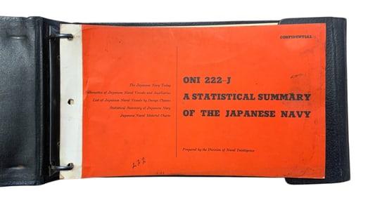 WWII 1944 Japanese Navy Task Binder Vessels, Battleships, Cruisers, Carriers Confidential