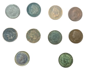 Indian Head Penny Lot (10) #1