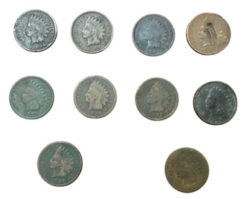 Indian Head Penny Lot (10) #2