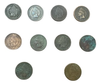 Indian Head Penny Lot (10) #3