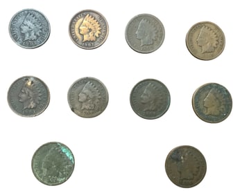 Indian Head Penny Lot (10) #4