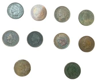Indian Head Penny Lot (10) #5