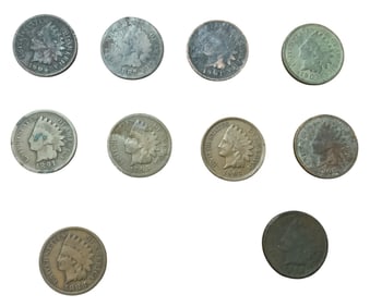 Indian Head Penny Lot (10) #9