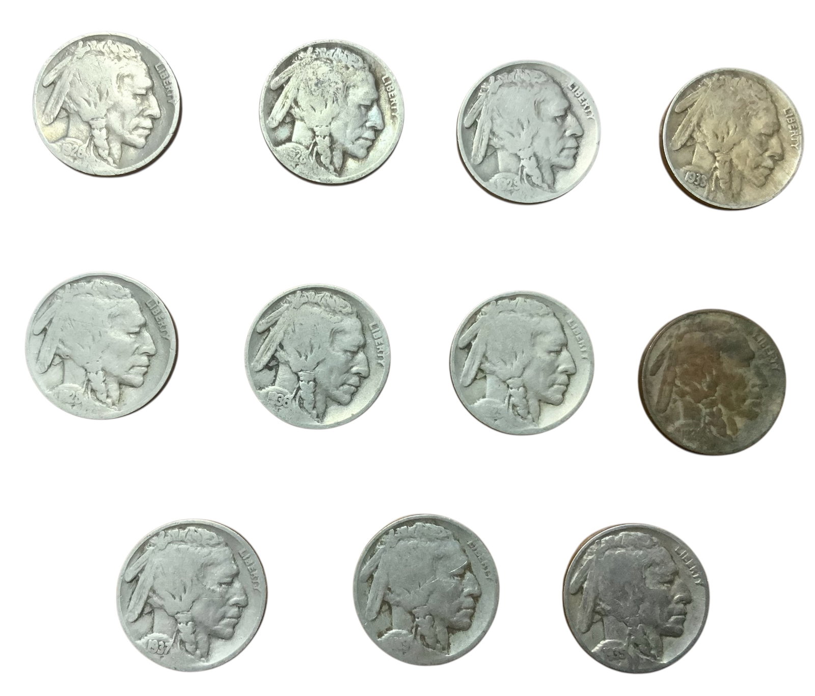 Buffalo Nickel Lot (11) #6 (1 of 2)