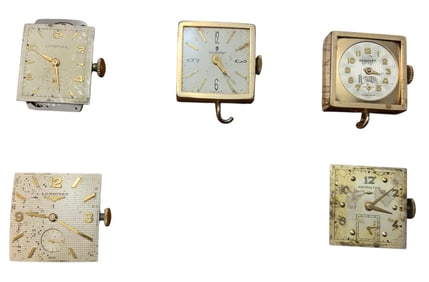 Unresearched Watches (5) Lot Longines (2), Hamilton, Sovereign, Hanover