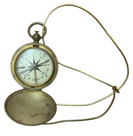 WWII Era U.S. Army Waltham Brass Pocket Compass
