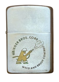 1962 Zippo Lighter Krieger Bros. Bradford, PA