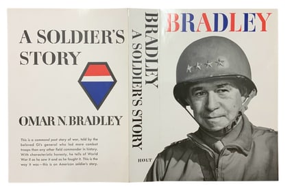 1951 12th Army General Omar Bradley RARE A Soldier’s Story Book Dust Cover & Menu