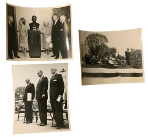 1964 George Marshall Dedication Ceremony President Johnson, Bradley, Eisenhower Photos