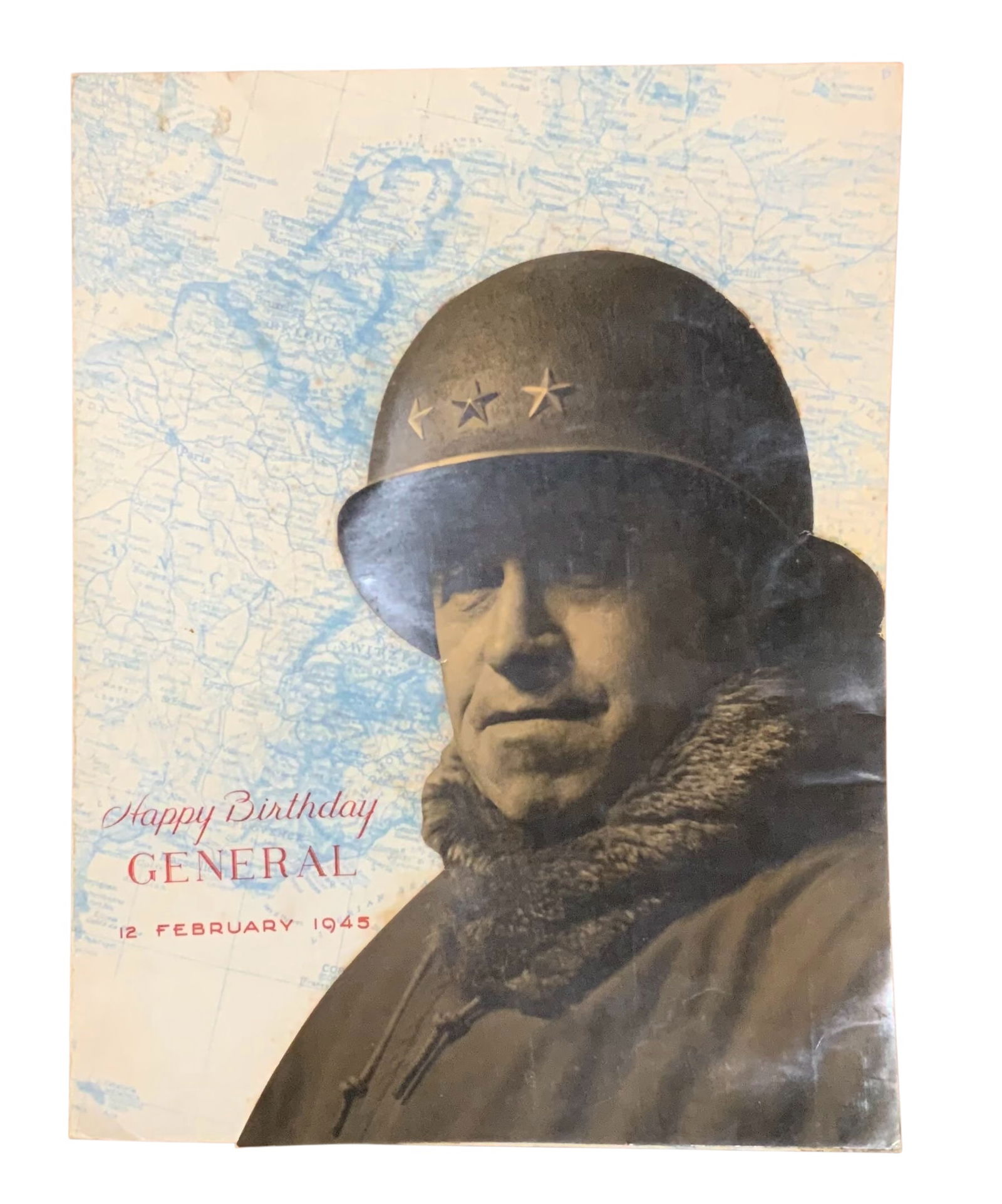 12th Army 1945 General Omar Bradley Signed Birthday Dinner Menu Belgium (1 of 4)