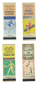 WWII Era Matchbook Covers Pin Up Girls Lot (4) Home Front
