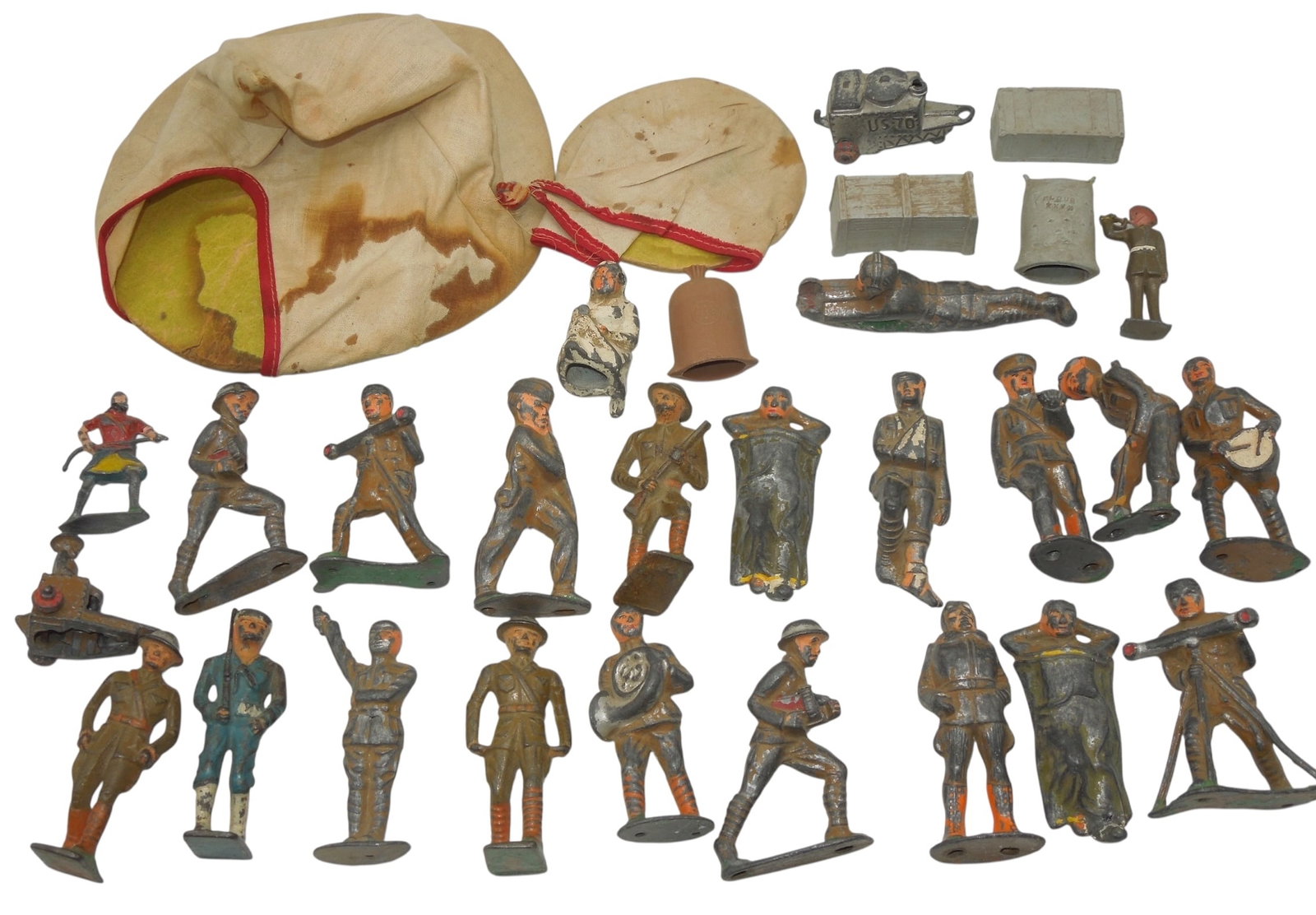 WWI - WWII Hanoil Barclay Lead Toy Soldiers & Accessories Lot (1 of 12)