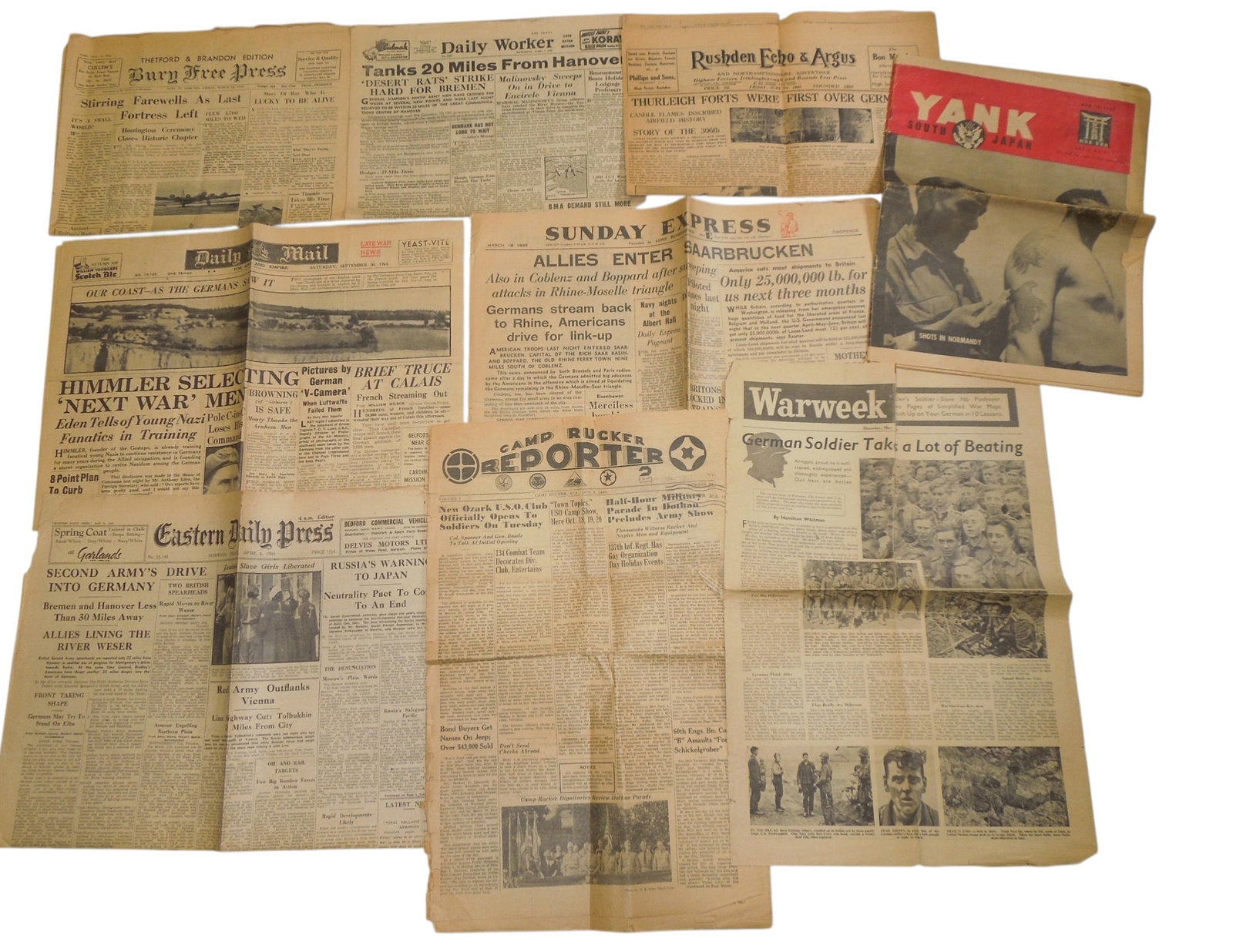 WWII US & British Military Newspapers Lot (1 of 5)
