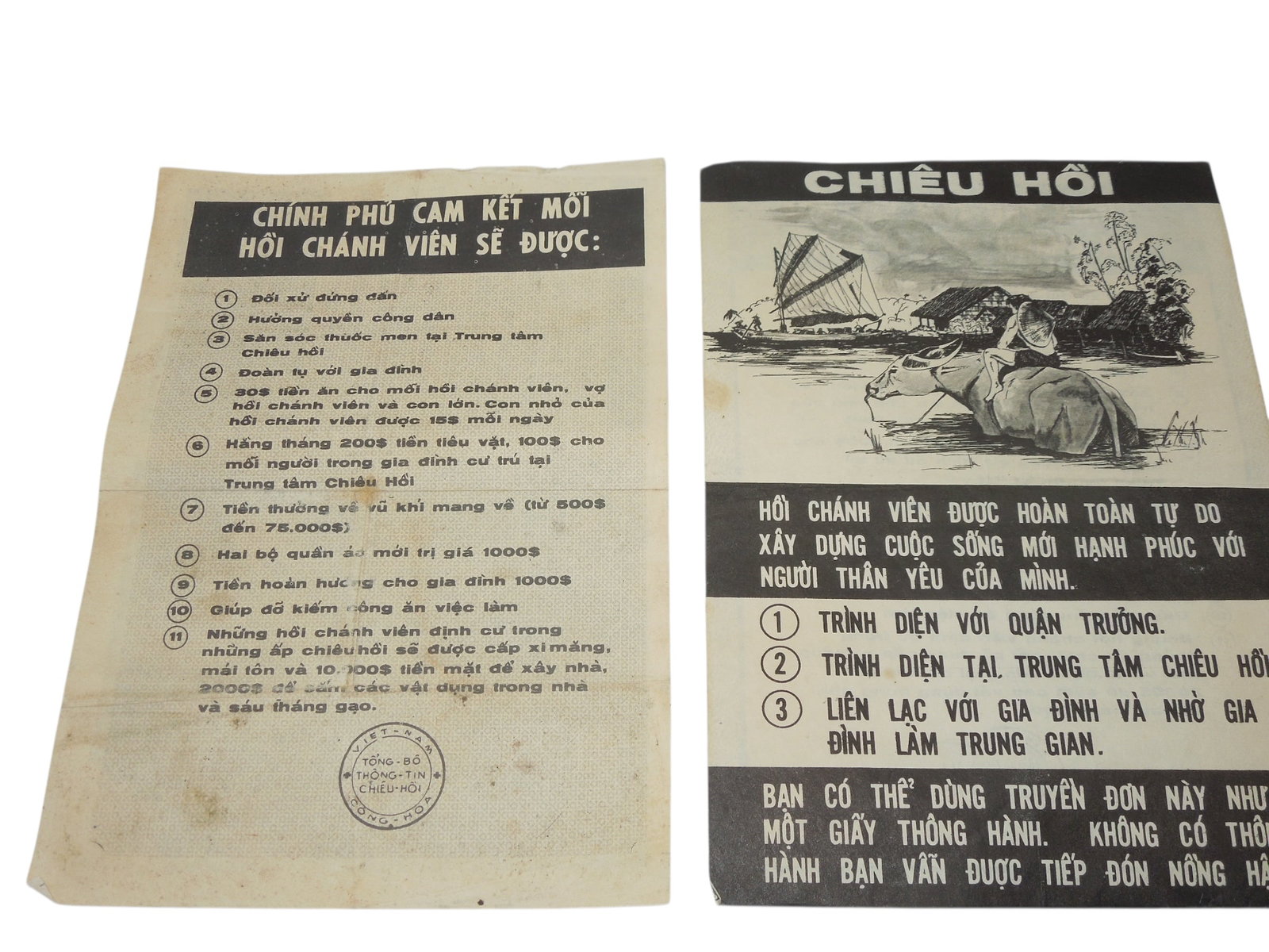 Lot (3) Vietnam War US Military Anti-Viet Cong Propaganda Leaflets (1 of 7)