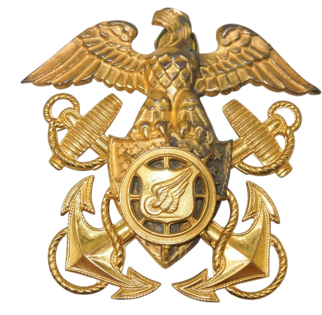 WWII US Army Transportation Corps Water Division Cap Hat Badge Pin (1 of 2)