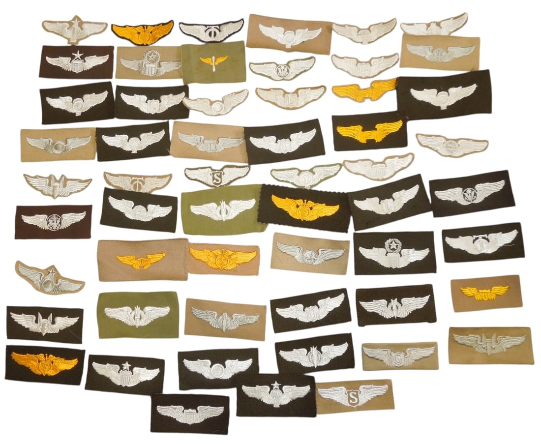 WWII US Army Air Force Sew On Wing Patches Lot: Original lot as shown.