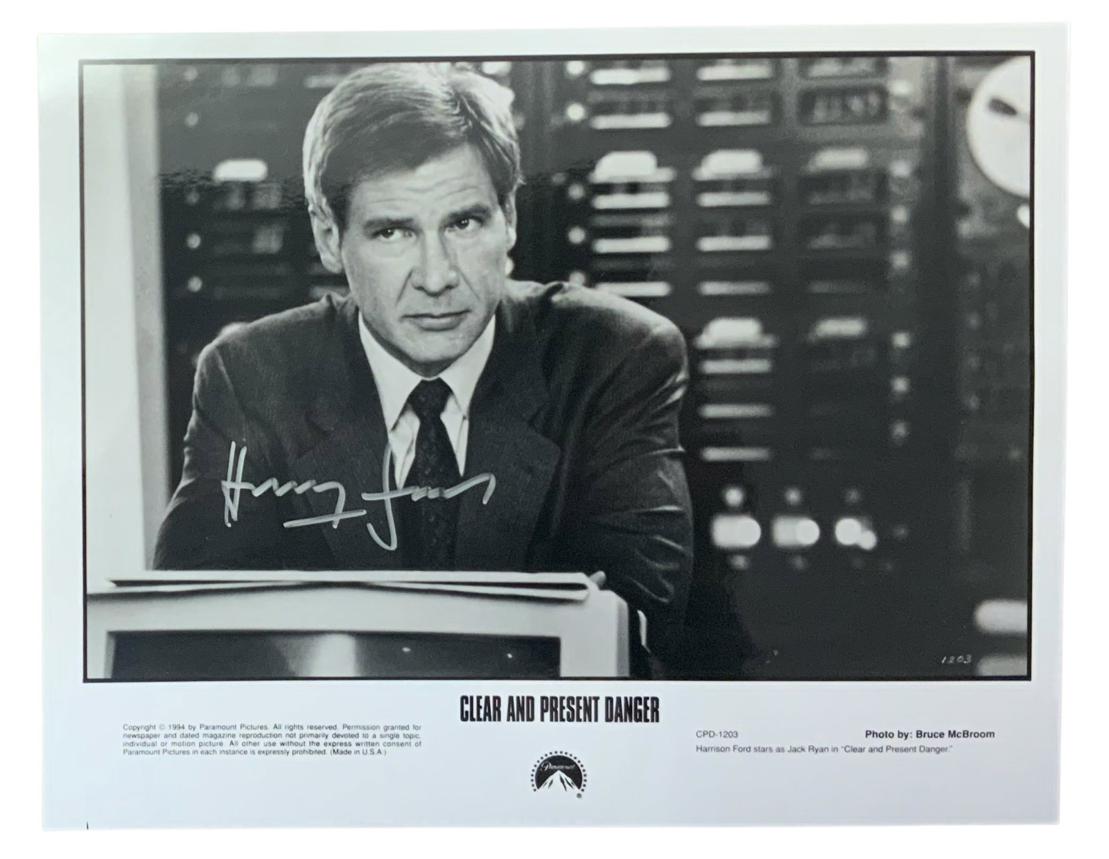 Actor Harrison Ford Signed Auto Photo Clear & Present Danger Star Wars Indiana Jones (1 of 3)