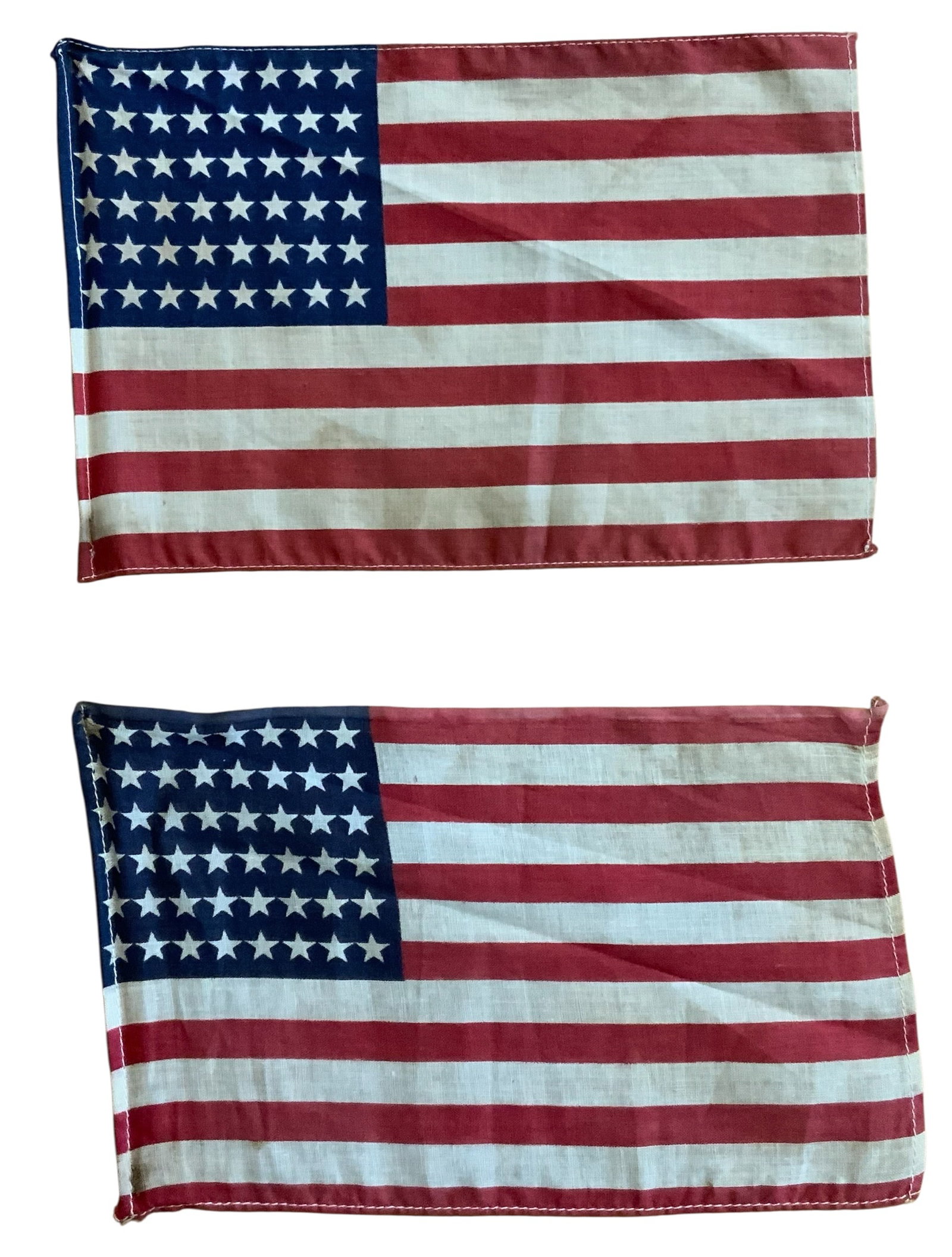 U.S. 48 Star American Flag Linen Lot of (2) (1 of 2)