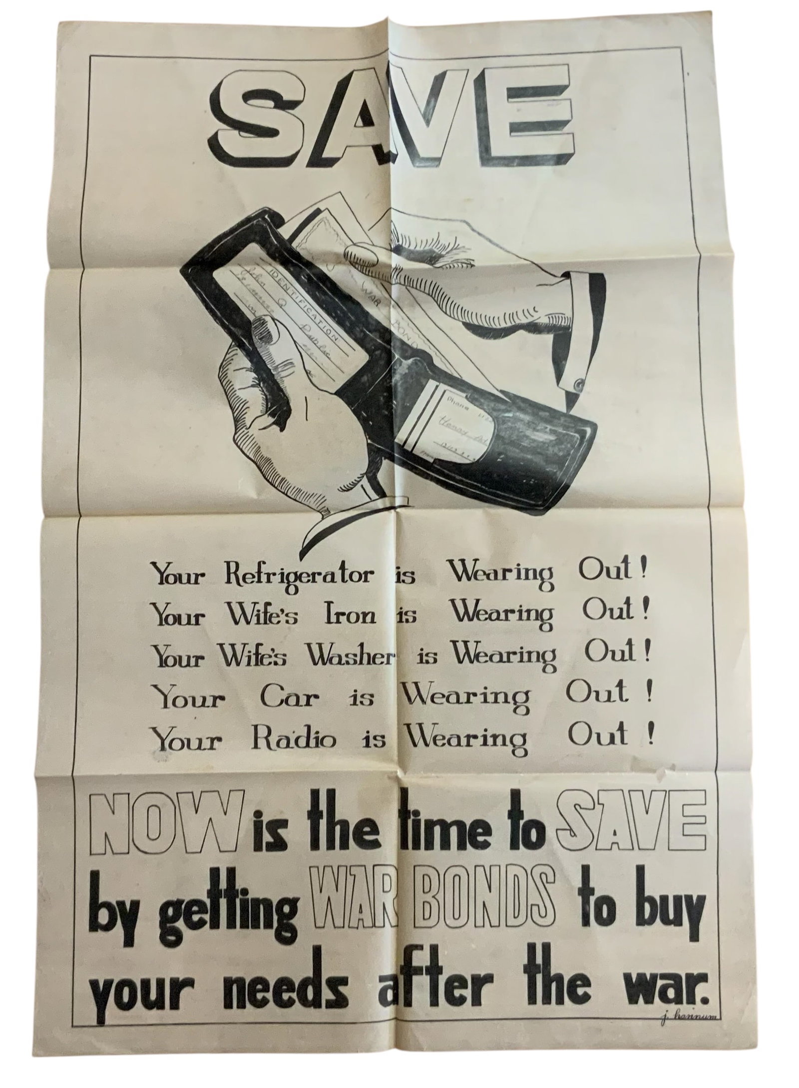 WWII Era Home Front War Bonds Propaganda Poster (1 of 5)