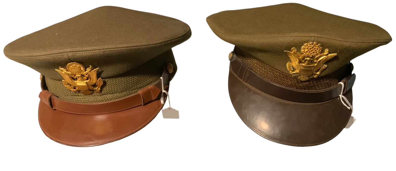 WWII Era Named Army Officer’s Visors Nudelman Brothers & Kaufman (1 of 7)