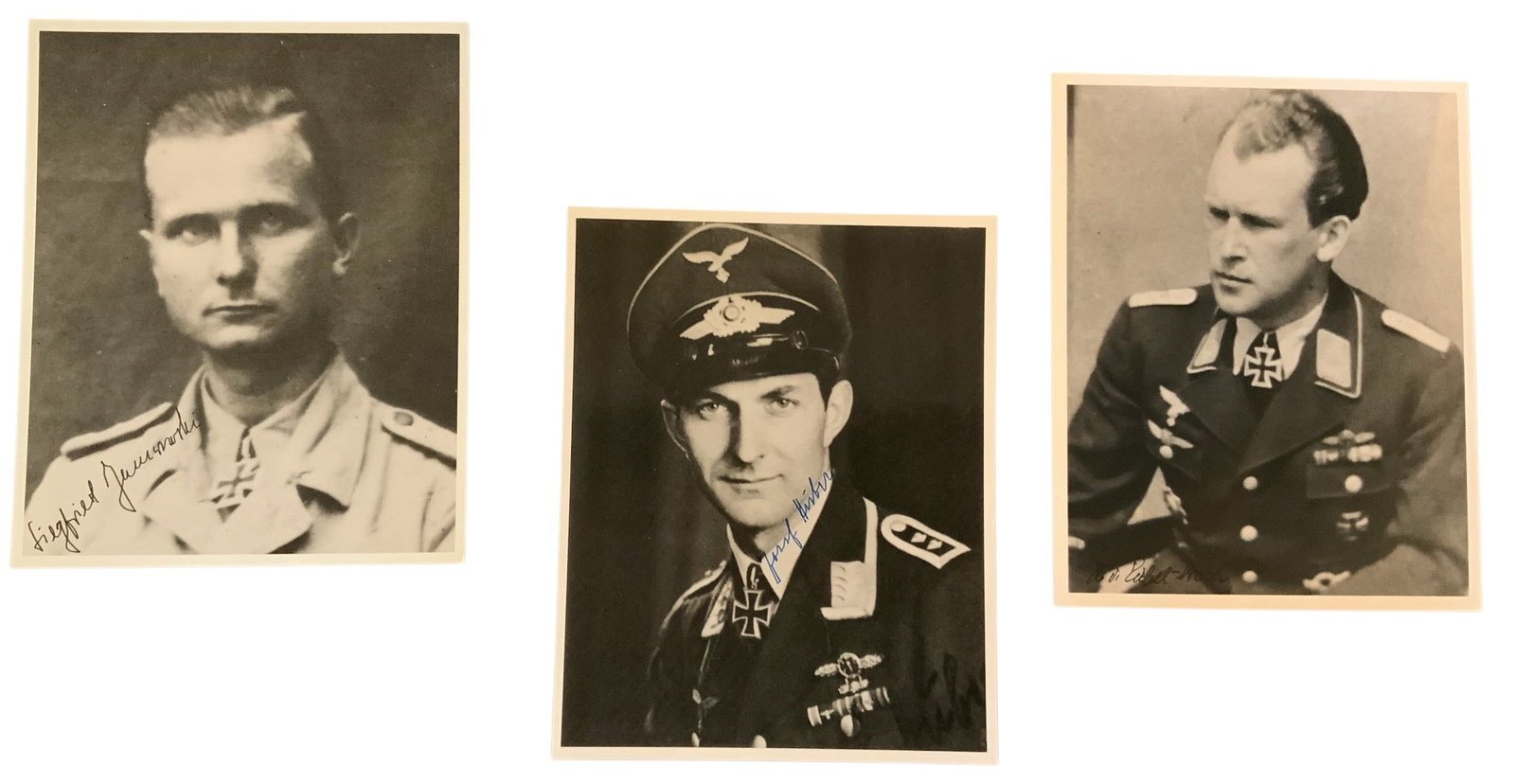WWII German Knights Cross Recipients Jamrowski, Eichel-Streiber & Huber Signed Photos (1 of 8)