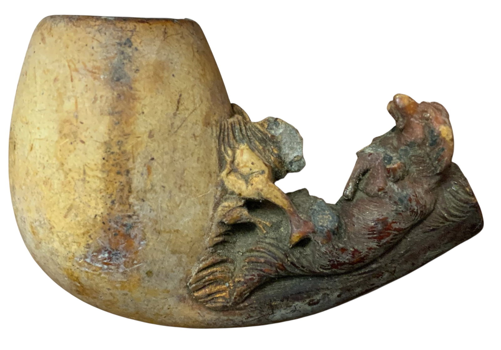Late 1800s Meerschaum Hand Carved Tobacco Pipe (1 of 3)